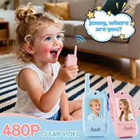 Caméra talkie-walkie pour enfants de 2 pouces, pour les enfants de 4 à 12 ans, jouet interactif parent-enfant, portée de 1,5 km, talkie-walkies vidéo pour enfants
