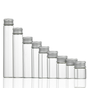 Vidro transparente do diâmetro 22mm para o tubo de ensaio Tampa de rosca de alumínio para laboratório Use Dispensing Reagent <span class=keywords><strong>Bottle</strong></span> - Product Image 3
