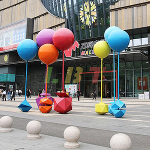 Fiberglass <b>Balloon</b> Sculpture Round <b>Custom</b> Outdoor Decoration Landscape Art - Product Image 3