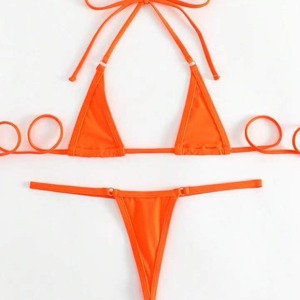 Sexy Bikini a Due Pezzi, Costume da Bagno Estremo con Laccetti, Mini Micro Thong, Costume da Bagno Femminile - Product Image 3