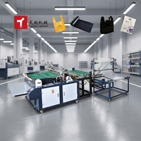 TIANYUE TYLQ1000X4 Machine automatique de fabrication de sacs poubelles biodégradables, sacs de courses et sacs de type T-shirt, en plastique recyclé imprimé, avec PLC de haute performance