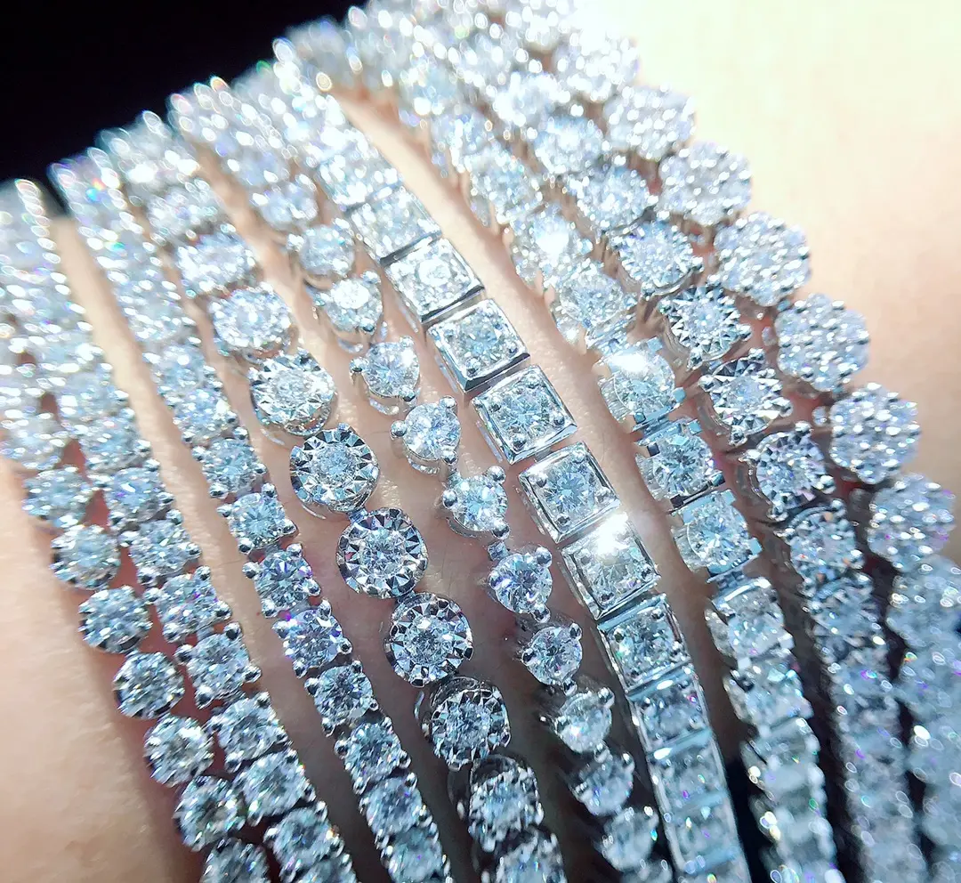 5ct 100% natürlicher echter Diamant 18K 14K 10K Iced Out Tennis Armband Herren Damen Fine Jewelry Großhandel