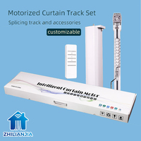 Kit de rails coulissants motorisés silencieux Tuya Zigbee pour rideaux, système de montage DIY, moderne, pour bureau et salon, en aluminium, avec connecteur