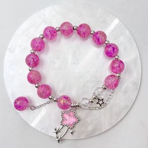 Bracelet en sucre en gros, bracelet en perles de cristal et de verre, design de niche, bijoux créatifs pour couples et amies - Product Image 1