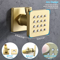 Robinetterie thermostatique moderne en or rose, système encastré, ensemble de salle de bain, mitigeur de douche monocommande mural, jet de pluie doux et massage