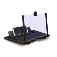 Support de téléphone télescopique de 10 pouces/12 pouces, supports de téléphone, écran 3D haute définition, loupe d'écran de bureau mobile