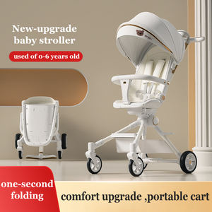Poussette multiple OEM pour enfants Poussette pliable à un bouton avec pare-soleil pour agrandir l'abri de voiture Poussette à siège bidirectionnel pour le voyage - Product Image 2