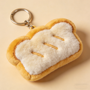 Cute Bread Plush Keychain Soft Stuffed Pastry Bag Charm Kawaii Food Keyring for <b>Backpack</b> <b>Purse</b> Decor - Product Image 1