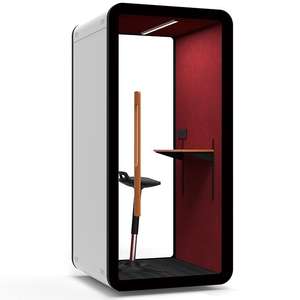 Cabine téléphonique de confidentialité pour petit bureau moderne modulaire mobile, insonorisée, double vitrage, absorption acoustique de 60%, bâtiment de bureaux - Product Image 3