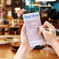 Blocs-notes de commande de nourriture personnalisés avec logo durable, blocs-notes numérotés en vrac pour serveurs, carnets de commande pour serveuses pour les restaurants