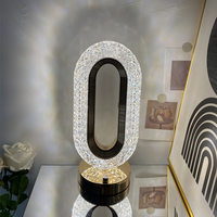 Lampe de table en cristal de luxe nordique moderne BIFANG, élégante, avec charge USB, contrôle tactile, lampe de chevet moderne en cristal à piles