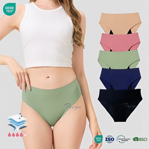 Mutandine Mestruali da Donna a Vita Alta 4 Strati, Anti-perdita e Senza Cuciture Elevata Assorbenza (70 ml) Ideali per l'Estate - Product Image 1
