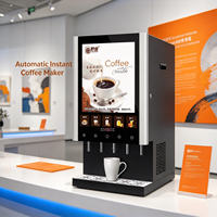 Distributeur automatique de boissons instantanées commerciales, 5 saveurs de café chaud, volume programmable, service OEM direct usine