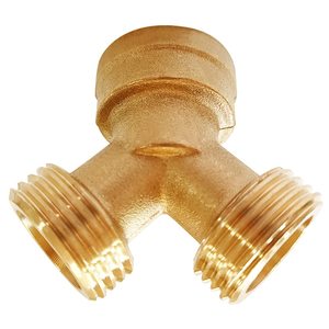 Raccords de tuyau d'arrosage en laiton robustes 3/4 FHT x 3/4 MHT, connecteur en <span class=keywords><strong>Y</strong></span> <span class=keywords><strong>pour</strong></span> répartiteur d'eau - Product Image 2