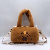 Sac à main en peluche Capybara en vente chaude, jouet en peluche en fourrure douce, animal en peluche Capybara de dessin animé pour enfants
