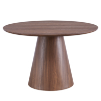 Table à manger moderne en bois de 120 cm avec construction en MDF durable, couleur noyer riche, décoration contemporaine pour salle à manger
