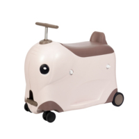 Valise à roulettes BUBULE K22 en forme d'éléphant à quatre roues, 21 pouces, légère, moderne, pour enfants, en PP, avec verrou anti-choc