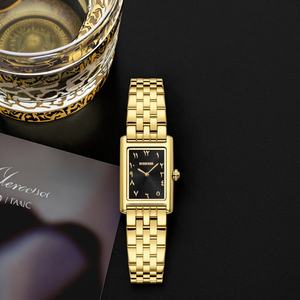 Reloj de Pulsera de Cuarzo Cuadrado para Mujer, de Alta Gama, Personalizado, Árabe, de Acero Inoxidable Ultrafino, Resistente al Agua, Minimalista, con Caja - Product Image 2