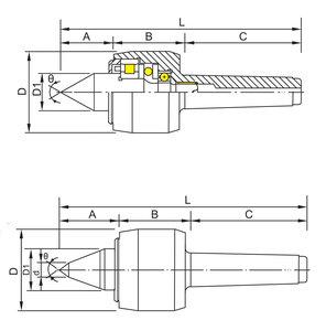 Centre vivant résistant industriel de la précision MT4 pour l'usinage aérospatial de commande numérique par ordinateur - Product Image 2