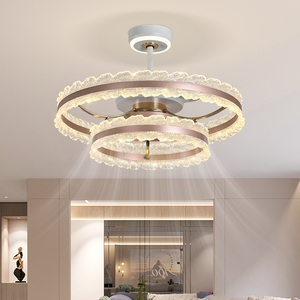 <span class=keywords><strong>Ventilador</strong></span> de techo LED de lujo moderno con lámpara de araña para banquete, Hotel, salón, Villa, sala de estar, comedor, decoración, iluminación de <span class=keywords><strong>ventilador</strong></span> - Product Image 1