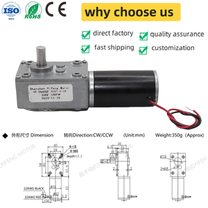 גבוה מומנט עצמי 5840-31z 80 ק "ג תולעת הילוכים מנועים 12v dc 24v טורבינה חשמלית מברשת עבור מכונה - Product Image 3