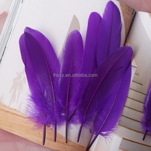 Plumes d'oie naturelles de haute qualité, 100 pièces, 6-8 pouces, pour décoration de mariage, accessoires vestimentaires, teintes en plusieurs couleurs, optionnelles - Product Image 4