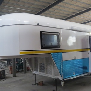 Remorque de voyage pour chevaux HERUI Pro-Rider Triple-Horse homologuée DOT, en aluminium, avec col de cygne, climatisée et équipée d'un équipement complet pour 2 personnes - Product Image 4