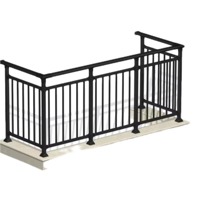 Balustrades de balcon industrielles en fer forgé au design simple pour villas, taille personnalisée, galvanisées à chaud, ISO9001