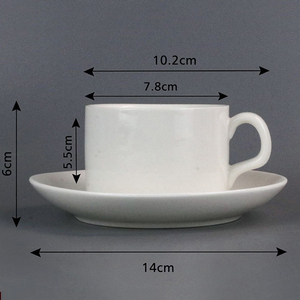 Wholesale Sublimation Ceramic White Coffee <strong>Mug</strong> <strong>Set</strong> Blank Customized <strong>6</strong> OZ Coffee <strong>Mug</strong> With Plate and Spoon - Product Image 5