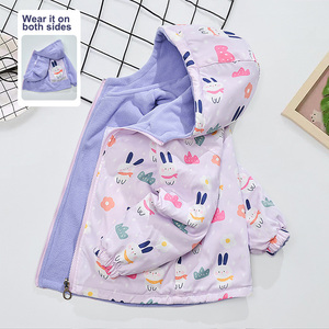 Chaqueta Casual para Niños con Forro Polar de Doble Cara y Cierre, Diseño de Dibujos Animados, para Otoño y Primavera, Unisex, <span class=keywords><strong>Cortavientos</strong></span> - Product Image 2