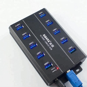 Kdata Hỗ Trợ 5Gbps Mtt Tùy Chỉnh Powered Chuyển Đổi Sạc Bc1.2 Trạm Sạc Sync Công Nghiệp 10 Cổng <span class=keywords><strong>USB</strong></span> <span class=keywords><strong>Hub</strong></span> 3.0 - Product Image 2