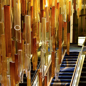 ANNO tùy chỉnh thổi thủy tinh vàng đèn Chùm Mặt dây chuyền hiện đại sang trọng lớn đèn chùm - Product Image 3