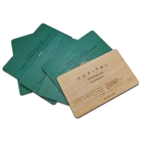 Carte intelligente personnalisée en bambou naturel CR80, étanche, RFID 13,56 MHz, avec puce laminée, pour contrôle d'accès hôtelier