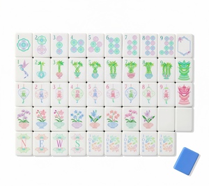 Jeu d'échecs chinois portable de luxe à 4 couches, style américain, 160 pions, design moderne, durable, bleu ciel, pour enfants - Product Image 5