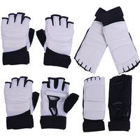 Protège-pieds et protège-mains de Taekwondo respirants, personnalisables, faciles à porter et confortables pour enfants – Ensemble complet de gants de boxe et protections dorsales