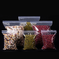 Sac en plastique PE personnalisé avec fermeture éclair, qualité alimentaire, auto-scellant, réutilisable, fermeture éclair, étanche à l'humidité, emballage pour le lait