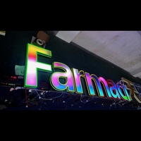 Logo acrylique 3D personnalisé signalisation rétro-éclairée par LED caissons lumineux de publicité électronique de magasin extérieur caissons lumineux de publicité
