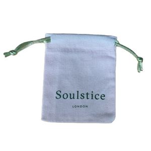 Sac en toile de coton recyclé, pochette à cordon, emballage cadeau, sac à bijoux imprimé avec logo, sac anti-poussière, couleur rose, pochette à bijoux en coton - Product Image 3
