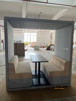 Ensemble de canapés modulaires pour bureaux, sièges de réunion flexibles pour projets d'espaces de travail commerciaux