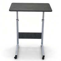 Bureau d'ordinateur portable pliable en métal réglable en hauteur, convertible, mobilier de bureau portable
