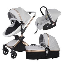 Usine directement en gros de luxe haut paysage 3 en 1 bébé poussette pliable nouveau-né landau produit de maman chaude