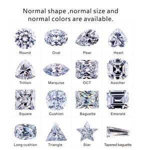 Moissanita Suelta Azul <span class=keywords><strong>Cian</strong></span> con Corte Hexagonal de Diamante LONGYING al por Mayor para Anillo de Compromiso - Product Image 5