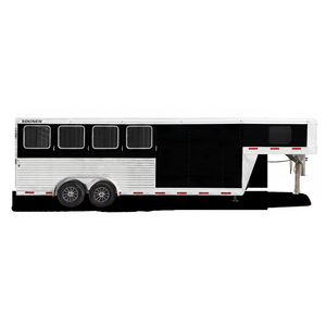 Remolque de Transporte para Caballos Doble, Eje Tándem, Carga Recta, con Rampa de Carga - Product Image 1