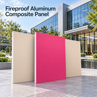 Panneau composite en aluminium ignifuge 5 mm, revêtement PVDF bleu, panneau ACM pour revêtement de façade d'appartement