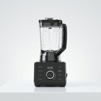 Mixeur numérique haute performance à faible bruit, 1400W, capacité 2L, 3 vitesses, broyeur de glace, 6 lames, pour smoothies