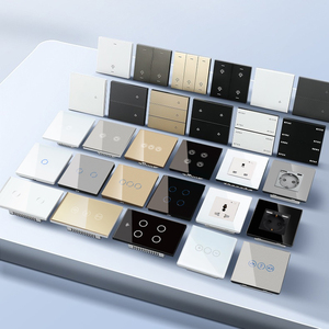 Alexa 1 2 <span class=keywords><strong>3</strong></span> 4 gang thông minh chuyển đổi ánh sáng cuộc sống thông minh Wifi tường màn hình cảm ứng 1 hộp điện với Tempered Glass PC tomada 20A - Product Image 1