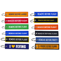 Étiquette à bagages brodée personnalisable en forme et en taille, en tissu tissé, porte-clés pour les passionnés d'aviation, personnalisation de la marque