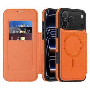เคสโทรศัพท์หนัง PU แม่เหล็กสุดหรู สำหรับ iPhone 17 11 12 13 14 15 16 Pro Max 17 Air รองรับการชาร์จไร้สาย ป้องกันการกระแทก - Product Image 1