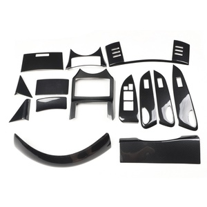 Volant en plastique modifié avec motif en fibre de carbone noir pour REIZ 05-09yr, conduite à droite, panneau de navigation, décoration intérieure de voiture - Product Image 3
