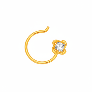 14K Yellow Gold Diamond <b>Nose</b> <b>Pin</b> for Daily Wear Elegant Diamond Necklaces - Product Image 2